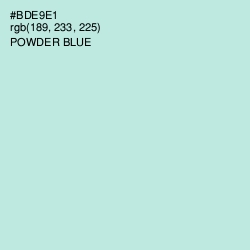 #BDE9E1 - Powder Blue Color Image