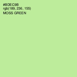 #BDEC9B - Moss Green Color Image