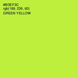 #BDEF3C - Green Yellow Color Image