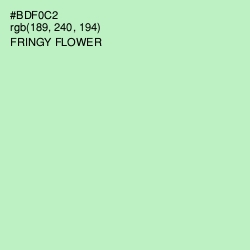 #BDF0C2 - Fringy Flower Color Image