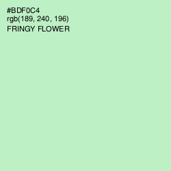 #BDF0C4 - Fringy Flower Color Image