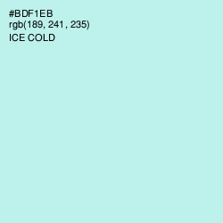 #BDF1EB - Ice Cold Color Image