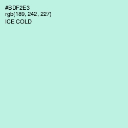 #BDF2E3 - Ice Cold Color Image