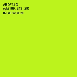 #BDF31D - Inch Worm Color Image
