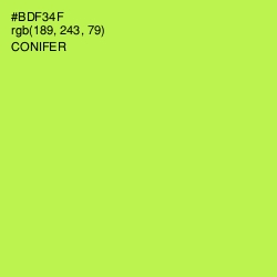 #BDF34F - Conifer Color Image