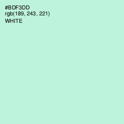 #BDF3DD - Cruise Color Image