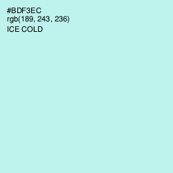 #BDF3EC - Ice Cold Color Image