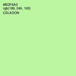 #BDF6A0 - Celadon Color Image