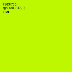 #BDF700 - Lime Color Image