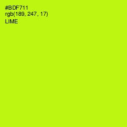 #BDF711 - Lime Color Image