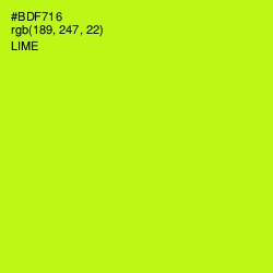 #BDF716 - Lime Color Image
