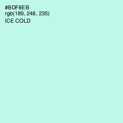 #BDF8EB - Ice Cold Color Image