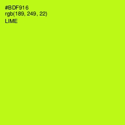 #BDF916 - Lime Color Image