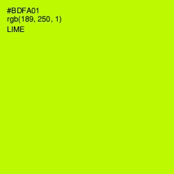 #BDFA01 - Lime Color Image