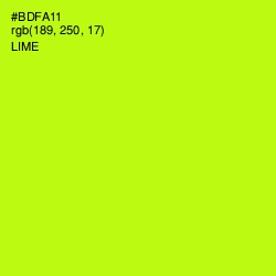 #BDFA11 - Lime Color Image