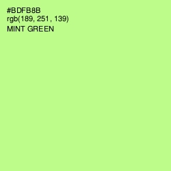 #BDFB8B - Mint Green Color Image