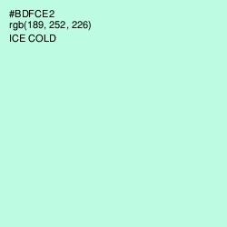 #BDFCE2 - Ice Cold Color Image