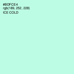 #BDFCE4 - Ice Cold Color Image