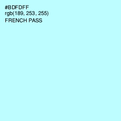 #BDFDFF - French Pass Color Image