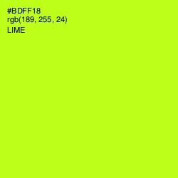 #BDFF18 - Lime Color Image