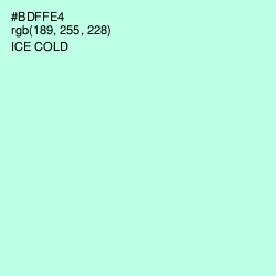 #BDFFE4 - Ice Cold Color Image