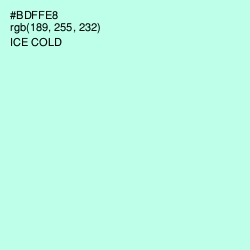 #BDFFE8 - Ice Cold Color Image