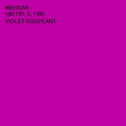 #BE00A6 - Violet Eggplant Color Image