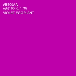 #BE00AA - Violet Eggplant Color Image