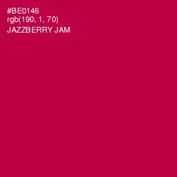 #BE0146 - Jazzberry Jam Color Image