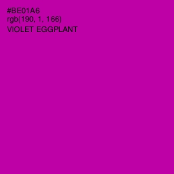 #BE01A6 - Violet Eggplant Color Image