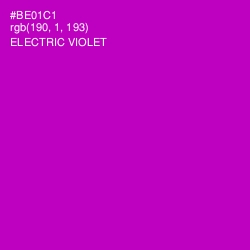 #BE01C1 - Electric Violet Color Image