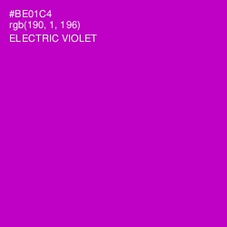 #BE01C4 - Electric Violet Color Image