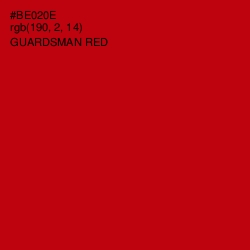 #BE020E - Guardsman Red Color Image