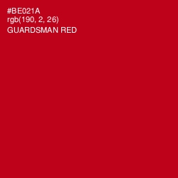 #BE021A - Guardsman Red Color Image