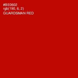 #BE0602 - Guardsman Red Color Image