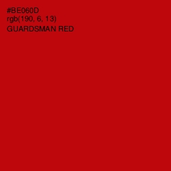 #BE060D - Guardsman Red Color Image