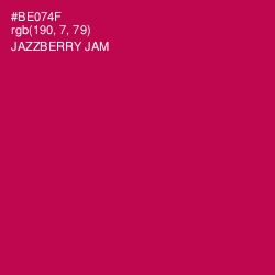 #BE074F - Jazzberry Jam Color Image
