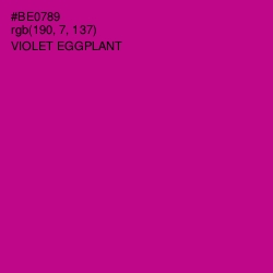 #BE0789 - Violet Eggplant Color Image