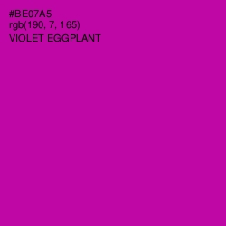 #BE07A5 - Violet Eggplant Color Image