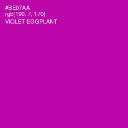 #BE07AA - Violet Eggplant Color Image