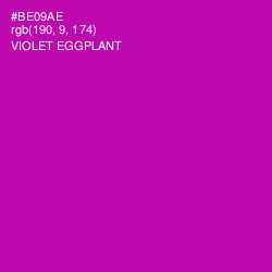 #BE09AE - Violet Eggplant Color Image