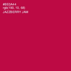 #BE0A44 - Jazzberry Jam Color Image