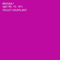#BE0AA1 - Violet Eggplant Color Image