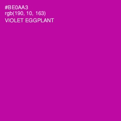 #BE0AA3 - Violet Eggplant Color Image