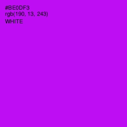 #BE0DF3 - Electric Violet Color Image