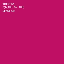 #BE0F64 - Lipstick Color Image