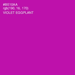 #BE10AA - Violet Eggplant Color Image
