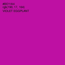 #BE11A4 - Violet Eggplant Color Image