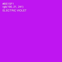 #BE15F1 - Electric Violet Color Image