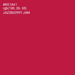 #BE1A41 - Jazzberry Jam Color Image
